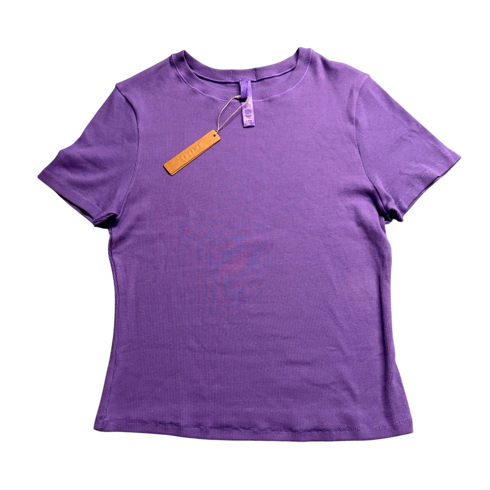 SKIMS Cotton Rib T-Shirt Ultra Violet Purple AP-TSH-0815 Mens Medium New